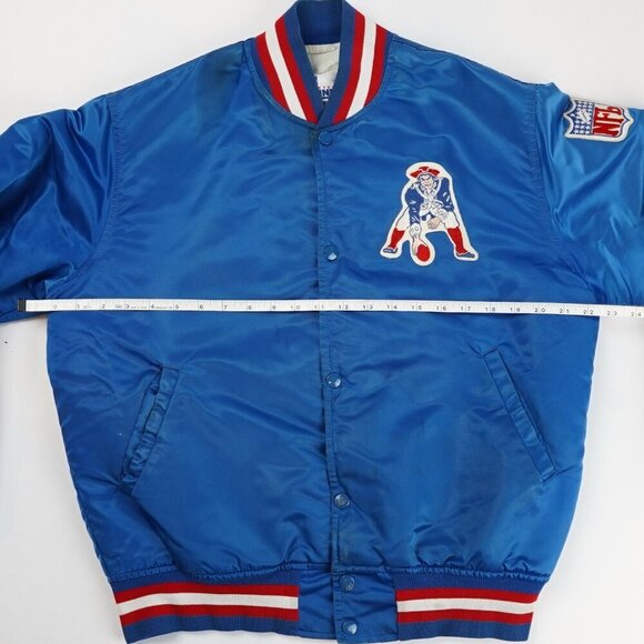 New England Patriots Satin Starter Bomber Jacket - Mens Medium - Vintage 80s/90s - Picture 10 of 11